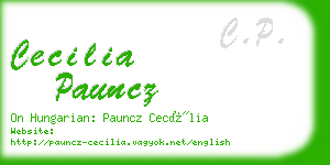 cecilia pauncz business card